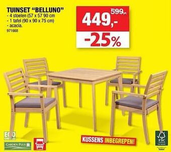 Hubo Tuinset belluno aanbieding