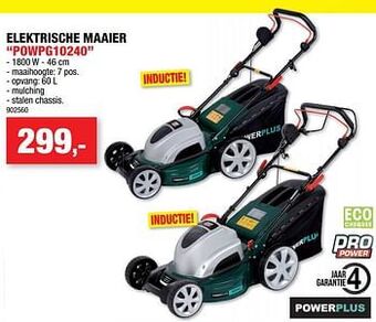 Hubo Powerplus elektrische maaier powpg10240 aanbieding