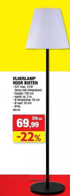 Hubo Vloerlamp voor buiten aanbieding