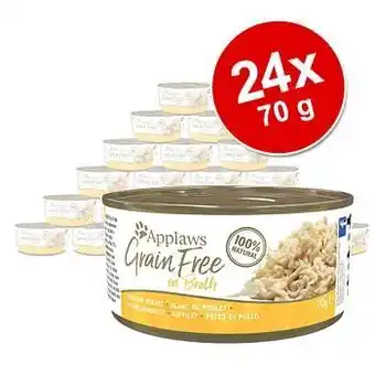 24x70g Grainfree in Broth Tonijnfilet Applaws Kattenvoer