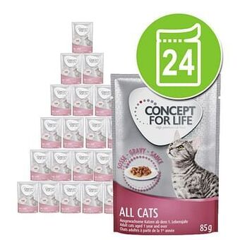 Zooplus 24x85g Sensitive Cats in Gelei Concept for Life Kattenvoer aanbieding