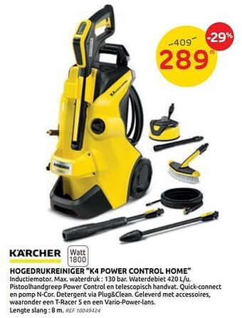 Brico Kärcher hogedrukreiniger k4 power control home aanbieding
