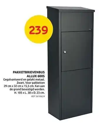Brico Pakketbrievenbus allux 600s aanbieding