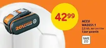 Worx accu wa3551.1