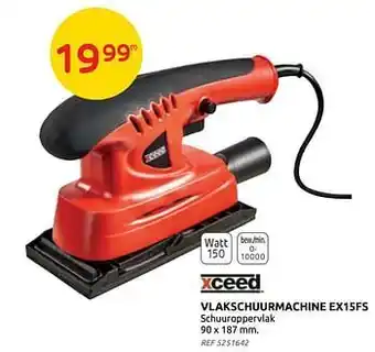 Brico Xceed vlakschuurmachine ex15fs aanbieding