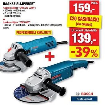 Hubo Bosch haakse slijperset aanbieding