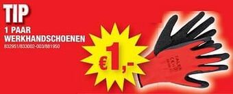 Hubo 1 paar werkhandschoenen aanbieding