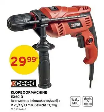 Brico Xceed klopboormachine ex60id aanbieding