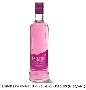 Colruyt Eristoff pink vodka aanbieding