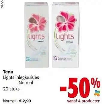 Colruyt Tena lights inlegkruisjes normal aanbieding