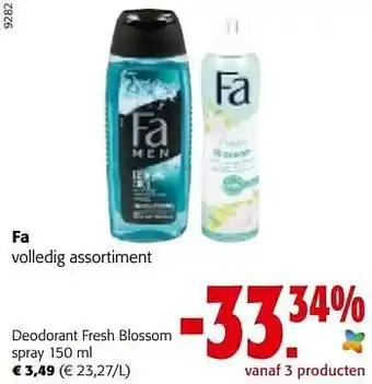 Colruyt Fa deodorant fresh blossom spray aanbieding