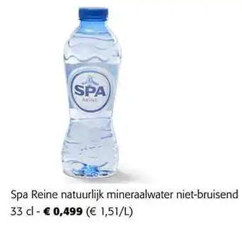 Colruyt Spa reine natuurlijk mineraalwater niet-bruisend aanbieding