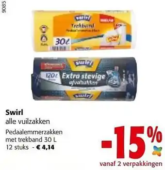 Swirl pedaalemmerzakken met trekband