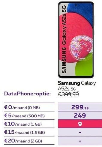 Proximus Samsung galaxy a52s 5g aanbieding