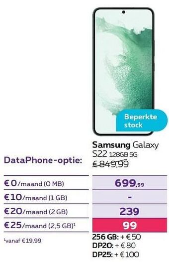 Proximus Samsung galaxy s22 128gb 5g aanbieding