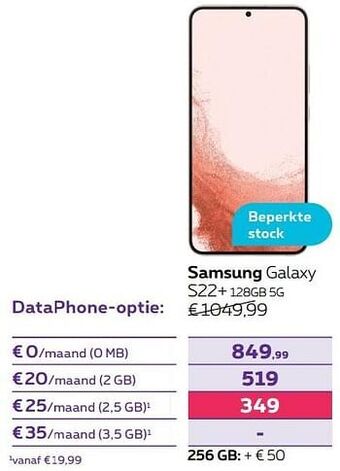 Proximus Samsung galaxy s22+ 128gb 5g aanbieding