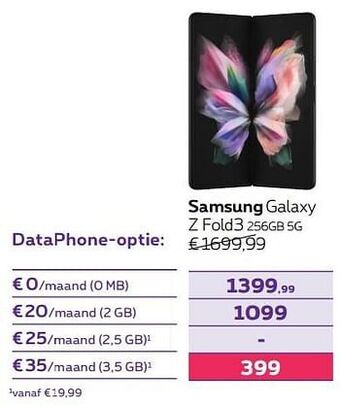 Proximus Samsung galaxy z fold3 256gb 5g aanbieding