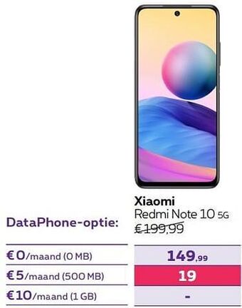 Proximus Xiaomi redmi note 10 5g aanbieding