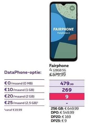 Proximus Fairphone 4 128gb 5g aanbieding