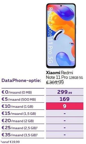 Proximus Xiaomi redmi note 11 pro 128gb 5g aanbieding