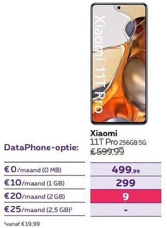 Proximus Xiaomi 11t pro 256gb 5g aanbieding