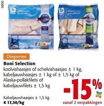 Colruyt Boni selection kabeljauwhaasjes aanbieding