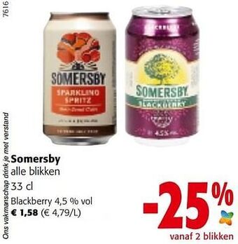 Colruyt Somersby blackberry aanbieding