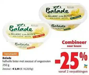 Colruyt Balade halfvolle boter met zeezout aanbieding