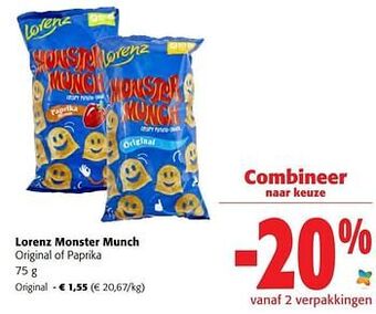 Colruyt Lorenz monster munch original aanbieding