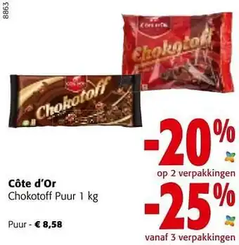 Colruyt Côte d’or chokotoff puur aanbieding