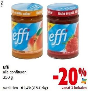 Colruyt Effi aardbeien aanbieding
