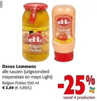 Colruyt Devos lemmens belgian pickles aanbieding