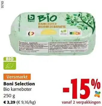 Colruyt Boni selection bio karneboter aanbieding