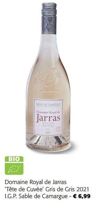 Colruyt Domaine royal de jarras tête de cuvée gris de gris 2021 i.g.p. sable de camargue aanbieding