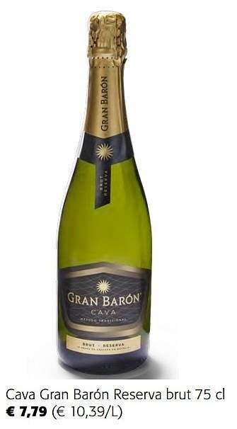 Colruyt Cava gran barón reserva brut aanbieding