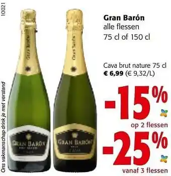 Colruyt Gran barón cava brut nature aanbieding