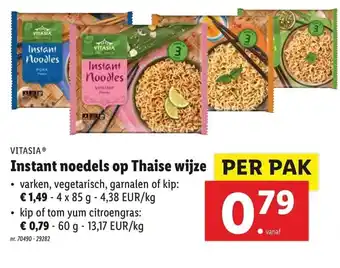 Lidl Vitasia Instant noedels op Thaise wijze aanbieding