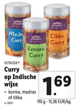 Vitasia Curry op Indische wijze