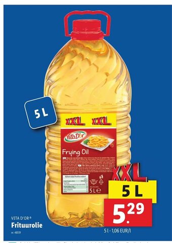 Lidl Vita D'or Frituurolie 5L aanbieding