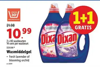 Lidl Dixan Wasmiddelgel aanbieding