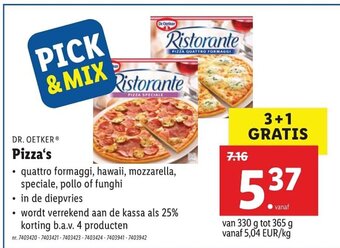 Lidl Dr. Oetker Pizza's aanbieding