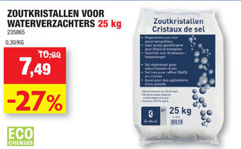 Hubo Zoutkristallen voor Waterverzachters 25kg aanbieding