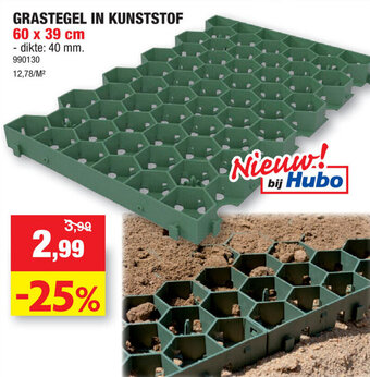 Hubo Grastegel in Kunststof aanbieding