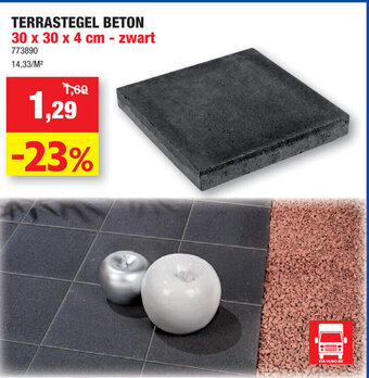 Hubo Terrastegel Beton aanbieding