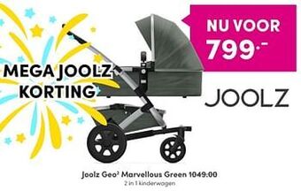 Baby & Tiener Joolz geo2 marvellous green 2 in 1 kinderwagen aanbieding