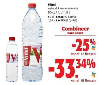 Colruyt Vittel natuurlijk mineraalwater aanbieding