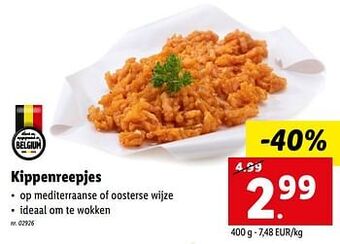 Lidl Kippenreepjes aanbieding