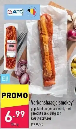 ALDI Varkenshaasje smokey aanbieding