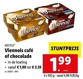 Lidl Viennois café of chocolade aanbieding