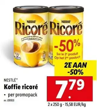 Lidl Koffie ricoré aanbieding